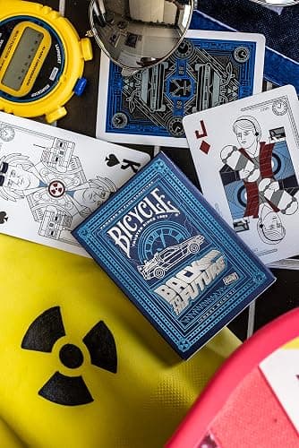 Bicycle Back To The Future Playing Cards 1 Pack, Premium, Foil, Metallic , Blue thumbnail 2
