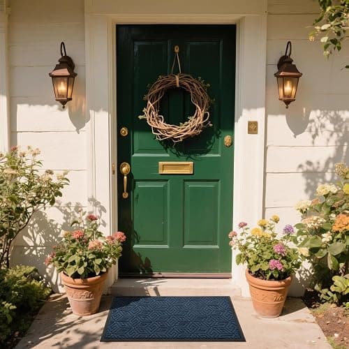 Yimobra Doormat Outdoor Entrance 29.5x17, All-Weather Waterproof Outdoor Mats for Front Door, Non Slip Welcome Door Mat for Patio Proch Outside Entryway Indoor, Blue thumbnail 3
