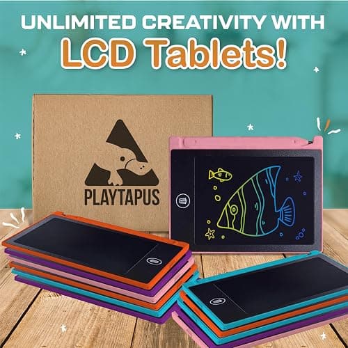 Party Favor Mini LCD Writing Tablet for Kids, 12 Pack – 4.5 Inch Mini Drawing Board. Fun and Educational for Kids that Sketch and Doodle. Perfect Goodie Bag and Gift Bag Filler, School Prize Or Gift thumbnail 7