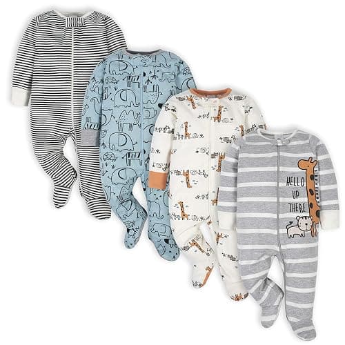 Gerber Baby Boys 4 Pack Sleep 'N Play Footie - Image 1