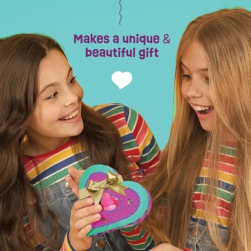 Pretty Me Paint Your Own Wooden Kids Heart Treasure Box Kit - Basket Stuffers - Art Kits for Toddler Girl - Arts and Craft Gifts for Ages 4-6 Year Old Girls - DIY Jewelry - Toys - Crafts Painting Gift thumbnail 6
