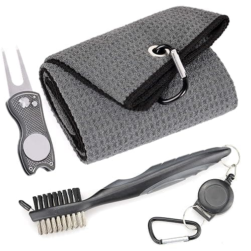  Grey Golf scrubber and towel - Image 1