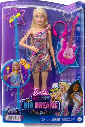 Barbie Big City, Big Dreams Singing Barbie “Malibu” Roberts Doll (11.5-Inch Blonde) with Music, Light-Up Feature, & Accessories, Gift for 3-7 Years, GYJ21 thumbnail 6