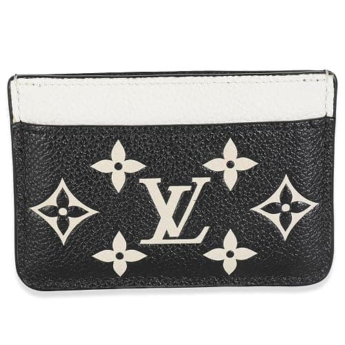 Louis Vuitton, Pre-Loved Black White Pink Empreinte Spring In The City Card Holder, Black thumbnail 4