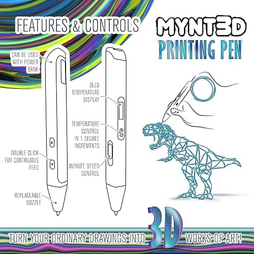 MYNT3D Professional Printing 3D Pen with OLED Display thumbnail 4