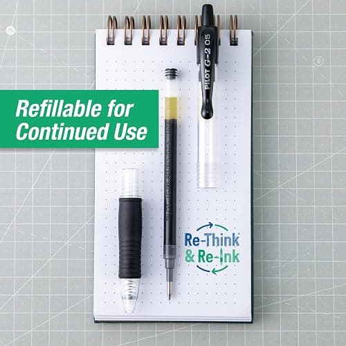 Pilot G2 Premium Gel Roller Pens, Extra Fine Point 0.5 mm, Gel Pens Black Ink, Pack of 12 - Ideal for School, Journaling & Office Writing thumbnail 9
