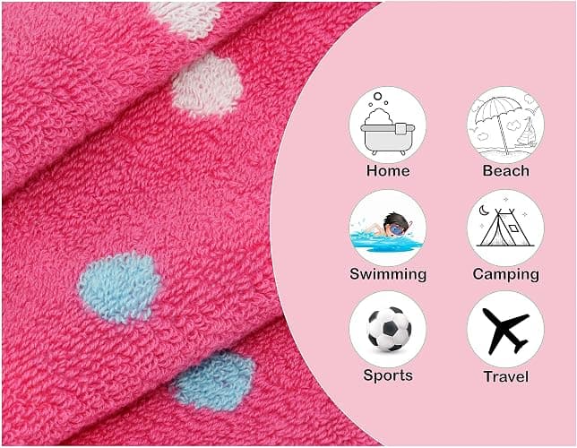 ORIGINAL KIDS Wash Cloth - Bath Time Sugar and Spice Set of 12 Washcloths - 100% Cotton Jacquard Super Soft Colorful Absorbent Quick Dry Easy Care Face Towel Face Cloth Gift - 12x12 - Pink Multicolor thumbnail 4