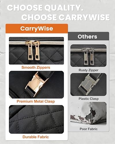 CarryWise Breastmilk Cooler Travel Bag with Ice Pack, Double Layer Insulated Baby Bottle Bag Fits 6 Bottles Up to 9 Ounce, Leakproof Breast Milk Cooler Bag for Daycare & Nursing Mom, Black thumbnail 7