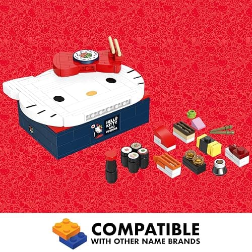 Brickcraft Officially Licensed Sanrio Hello Kitty Bento Box Building Set, 191-Piece Multicolored Brick Kit with Detailed Character Face and Mini Sushi Builds, Adorable for Fans Seasonal thumbnail 3