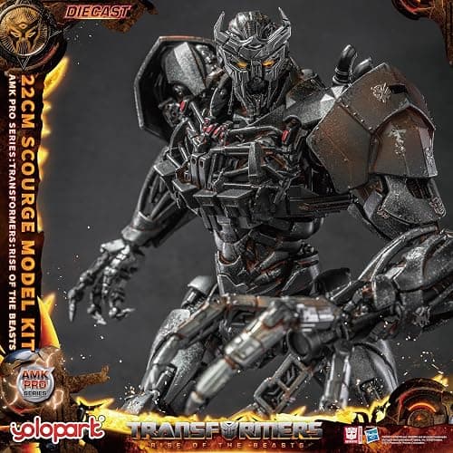 YOLOPARK Transformers AMK PRO Scourge Action Figure, 8.66 Inch Rise of The Beasts Transformers Toy with Magnetic Control LED,Highly Articulated Collectible Model Kit for Ages 15 and Up,No Converting thumbnail 3