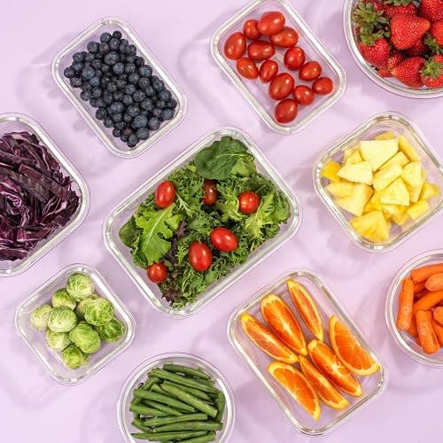 JoyJolt 24pc Borosilicate Glass Storage Containers with Lids | 12 Airtight/Freezer Safe Food Storage Containers for Pantry and Kitchen | Meal Prep Container for Lunch | Glass Tupperware Set thumbnail 8