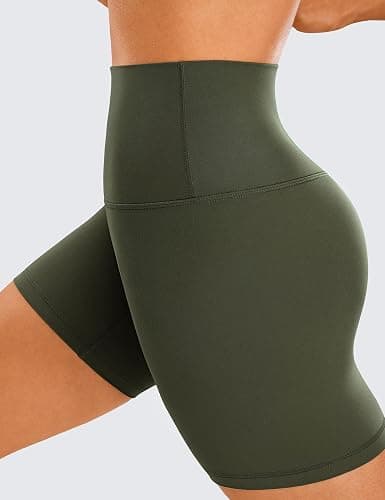 CRZ YOGA Womens ButterLuxe Biker Shorts 6 Inches - High Waisted Workout Running Volleyball Spandex Yoga thumbnail 3