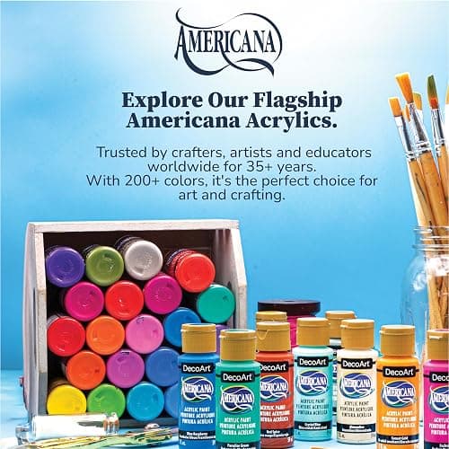 DecoArt Americana Acrylic Paint Set – Popular Colors, 18 Bottles (2 fl oz) – Art and Craft Acrylic Paints for Canvas, Wood, and More thumbnail 3