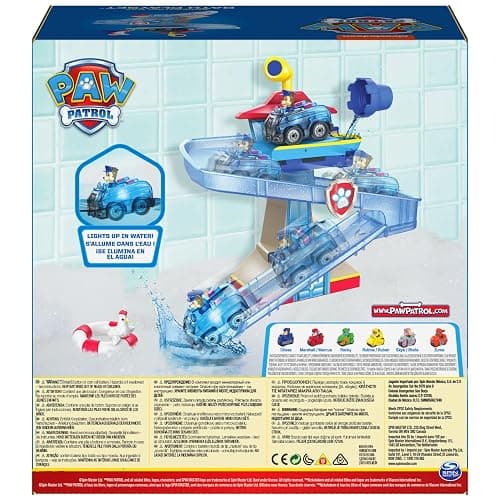 Paw Patrol, Adventure Bay Bath Playset with Light-up Chase Vehicle, Bath Toy for Kids Aged 3 and up thumbnail 8