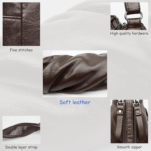 Purses for Women Soft PU Leather Shoulder Bag Ladies Crossbody Purse Pocketbooks thumbnail 6