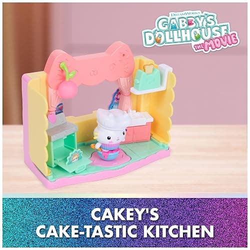 Gabby's Dollhouse: The Movie, Cakey's Sprinkle Cake-Tastic Kitchen, Toy Figure, & Dollhouse Accessories, Kids Toys for Girls & Boys Ages 3 and Up thumbnail 2
