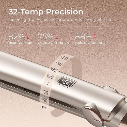 TYMO Flat Iron Hair Straightener - Titanium Hair Straighteners for Women, 1 Inch Professional Travel Flat Iron, Portable Straightener and Curlers with 10s Heat Up, 32 Temp, Dual Voltage & LED Display thumbnail 6
