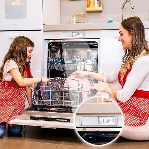 Stylish Dishwasher Magnet Clean Dirty Sign - 2 by 7 Inch - Ideal Clean Dirty Magnet for Dishwasher - Kitchen Organizer and Gadget - Nice Office, Home Farmhouse Decor thumbnail 6