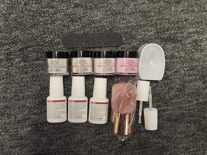 AZUREBEAUTY Dip Powder Nail Starter Kit, 4 Colors Translucent Jelly Nude Gentle Pink Dipping Powder System Liquid Set with Base & Top Coat Activator for French Nail Art Manicure Salon DIY | 4 Colors, Translucent, Jelly, Nude, Gentle Pink, Liquid Set, Base & Top Coat, Activator, French Nail Art, Manicure thumbnail 8