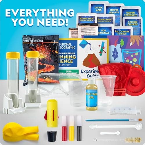 Blue Marble National Geographic Stunning Chemistry Set - Mega Science Kit with 45 Easy Experiments- Make a Volcano and Launch a Rocket, STEM Projects for Kids Ages 8-12, Science Toys thumbnail 5