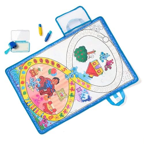 Melissa & Doug Blue's Clues & You! Water Wow! Activity Mat (20 Inches x 30 Inches) with Reusable Water Reveal Surface - Image 1