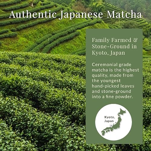 Matcha Sunday Ceremonial Grade Matcha - Kyoto, Japan - Finely Ground Green Tea Powder - Vibrant Green (50g/ 1.75oz) thumbnail 7