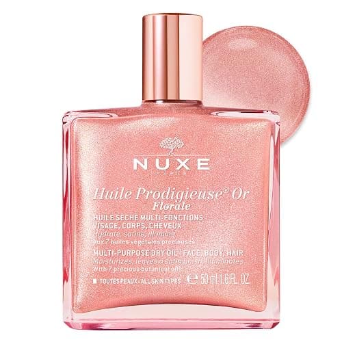 NUXE Huile Prodigieuse Floral Shimmering Dry Oil for Face, Body & Hair. Luxurious Rose Gold Glow and Deep Hydration, (50mL) - Image 1