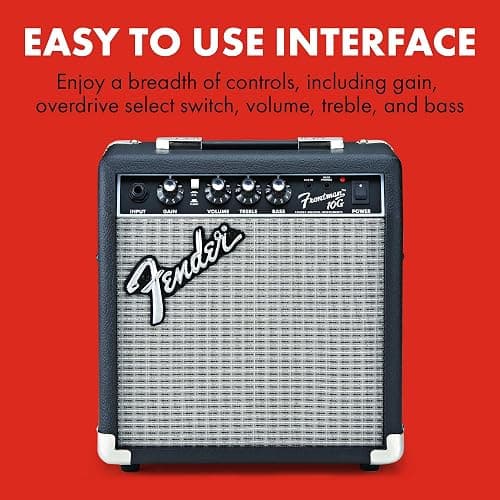 Fender Frontman 10G Guitar Amp, 10 Watts, with 2-Year Warranty, 6 Inch Fender Special Design Speaker, 5.75Dx10.25Wx11H Inches thumbnail 3