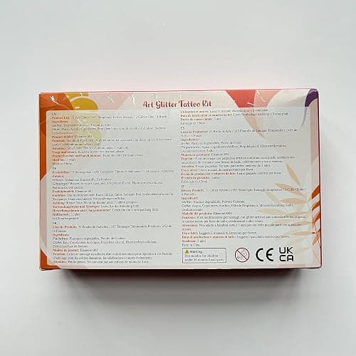 Temporary Glitter Tattoo Kids, Eleanore's Diary 31 Glitter Colors,165 Unique Stencils,2 Glue,4 Brushes,Adults & Kids Arts Glitter Make Up Kit, Gifts for Girls Boys Birthday Party Summer Festival thumbnail 11