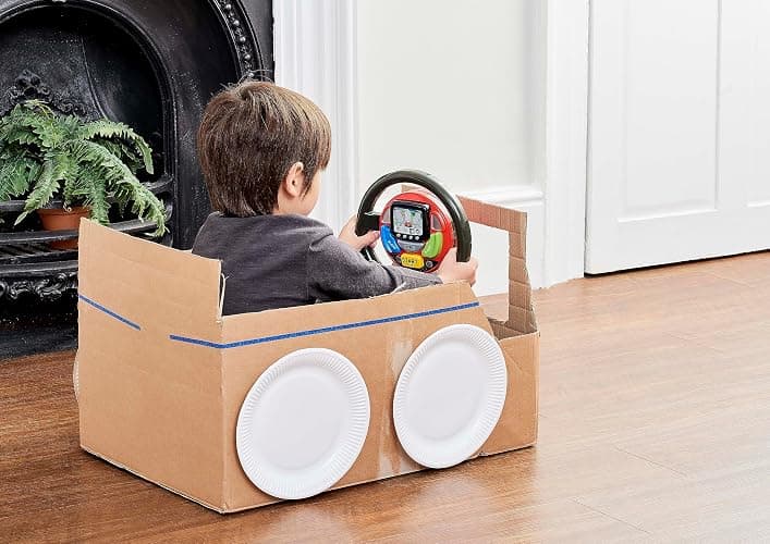Casdon GPS Steering Wheel. Interactive Driving Toy for Kids 18+ Months. Features Spoken Commands & Realistic Sounds. Boosts Motor Skills thumbnail 2
