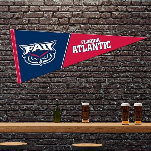 Rico Industries NCAA Florida Atlantic Owls Exclusive 12" x 30" Soft Felt Pennant - EZ to Hang - Home Décor (Game Room, Man Cave, Bed Room) thumbnail 2
