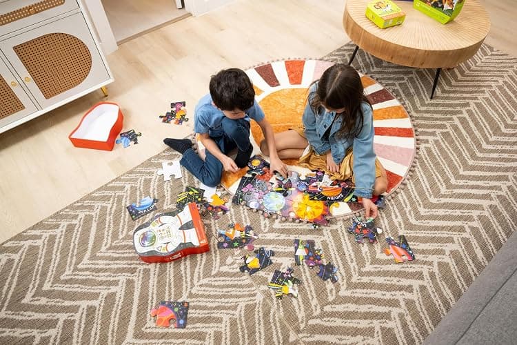 Crocodile Creek 36-Piece Jigsaw Floor Puzzle - Fun Floor Puzzles for Kids Ages 3-5 - Heavy-Duty Shaped Box for Storage - Vehicles - 24" W x 18" H Finished thumbnail 7