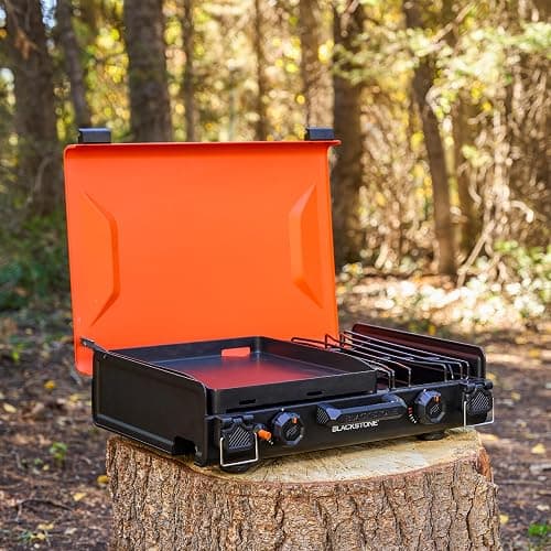 Blackstone 2364 12" x 14" Camping Griddle with Side Burner | Side Burner, Latches, Leveling Feet, Portable thumbnail 7