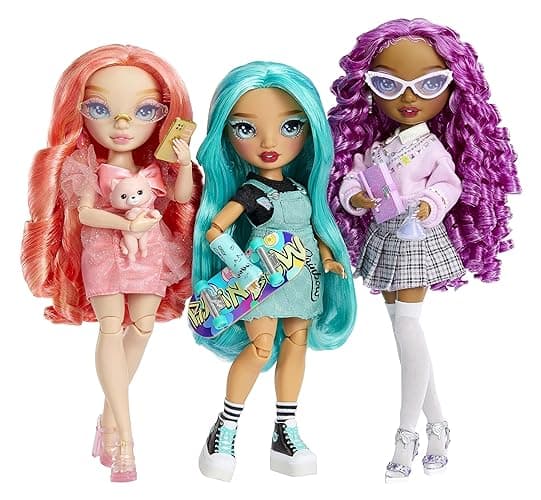 Rainbow High Pinkly - Pink Fashion Doll in Fashionable Outfit, with Glasses & 10+ Colorful Play Accessories. Gift for Kids 4-12 Years and Collectors thumbnail 7