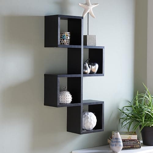 Danya B. Cubby Chessboard Wall Shelf - Horizontal or Vertical (Black) thumbnail 3