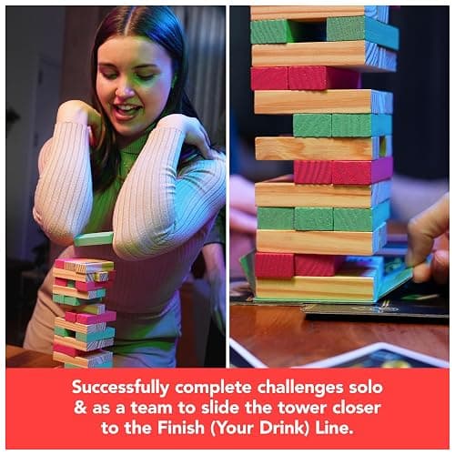 Spin Master Games, Chug O War Tumbling Tower, Adult Party Game for Happy Hour Hangs, 4 & Up Players, for Ages 21 & Up thumbnail 6