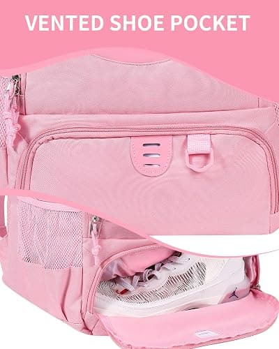 Basketball Bag Backpack for Men Women with Ball & Shoes Compartment 30L Capacity Lightweight Breathable Boys Girls Soccer Ball Bag Backpack Fit Volleyball Football Sports Travel School Gym thumbnail 5