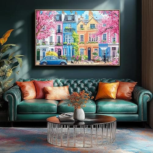 1000 Piece Puzzles for Adults Clearance, Sakura Blossom Street 1000 Puzzle for Adults, Impossible Challenge Art Jigsaw Puzzles, for Gift Birthday Party Games Family, 27.5 * 19.7 Inch Dust Free Puzzle thumbnail 4