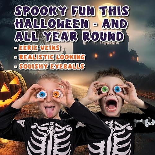 30 Gummy Eyeballs, Spooky Halloween Eyeball Candy in 4 Flavors, Soft Gummies with Jelly Filling, Individually Wrapped, By 4YoreElves (19 oz) thumbnail 4