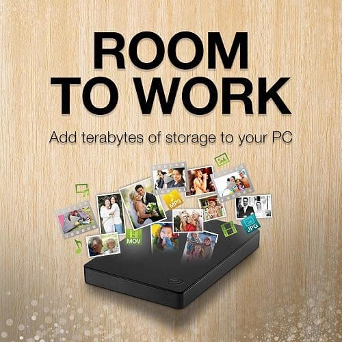 Seagate Portable 1TB External Hard Drive HDD – USB 3.0 for PC, Mac, PlayStation, & Xbox, 1-Year Rescue Service (STGX1000400) , Black thumbnail 7
