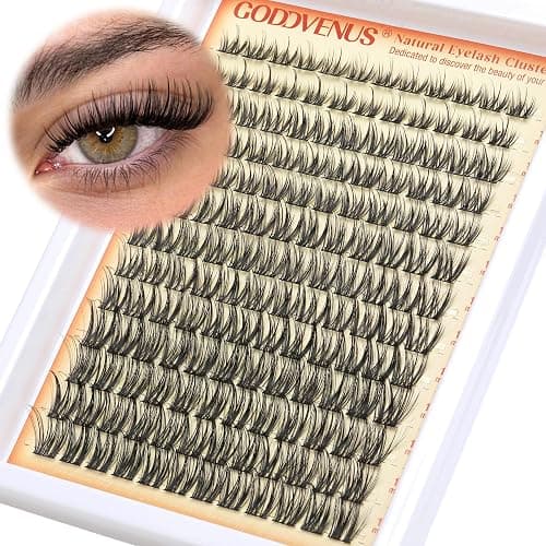 Wispy Lash Clusters Lashes Cluster Eyelash Extensions Natural Individual Lashes Fluffy Lash Extension Soft Cotton Band Eyelashes Clusters Fairy D Curl Lash Cluster For DIY Eyelash Extension - Image 1