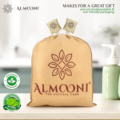 Almooni Egyptian Loofah Exfoliating Body Scrubber, Natural Real Egyptian Shower Loofah Sponge Body Scrubber for Women and Men, for Body and Face That Will Get You Clean - 2 Count (1 Pack) thumbnail 6