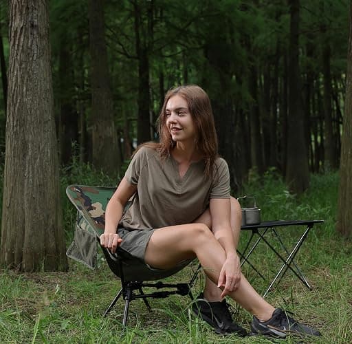 MARCHWAY Lightweight Folding Camping Chair, Portable Foldable Compact for Outdoor Camp, Travel, Beach, Picnic, Festival, Hiking, Backpacking, Supports 330Lbs (Camo) thumbnail 8