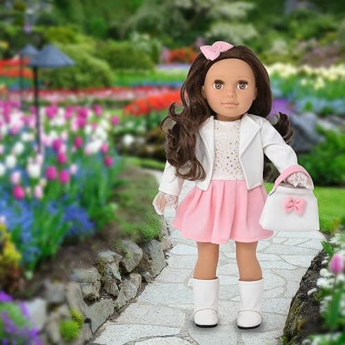 Gift Boutique 18 Inch Girl Doll, Fashion Doll with Fine Brown Hair for Styling Clothes Shoes and Accessories Princess Doll for Girls and Kids thumbnail 6