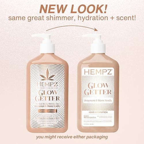 Hempz Glow Getter Body Lotion, Hydrating Moisturizer with Shimmer, 17 oz. thumbnail 3