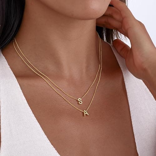gold C necklace thumbnail 4