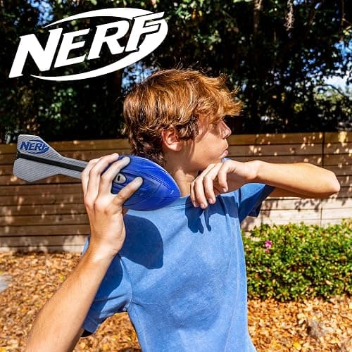 Nerf Vortex Aero Howler Foam Ball – Classic Long-Distance Football - Flight-Optimizing Tail - Hand Grip – Indoor and Outdoor Fun (Blue) thumbnail 2