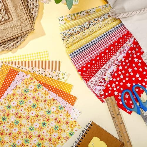 Moukeren 500 Pcs 4 x 4 Inch Cotton Fabric Squares Pre Cut Patchwork Quilting Fabric Bundles Layer Floral Printed Quilt Squares Material for DIY Craft Sewing Clothing Scrapbooking Handmade Accessory thumbnail 5