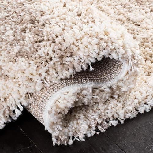 SAFAVIEH Hudson Shag Collection Area Rug - 6' x 9', Ivory & Beige, Modern Design, Non-Shedding & Easy Care, 2-inch Thick Ideal for High Traffic Areas in Living Room, Bedroom (SGH206B) thumbnail 5
