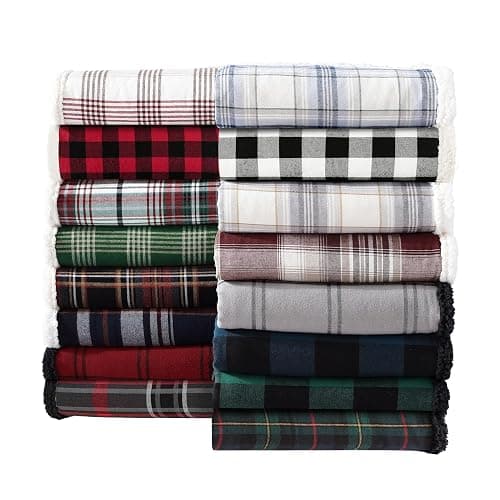 Eddie Bauer cabin paid red soft blanket thumbnail 3